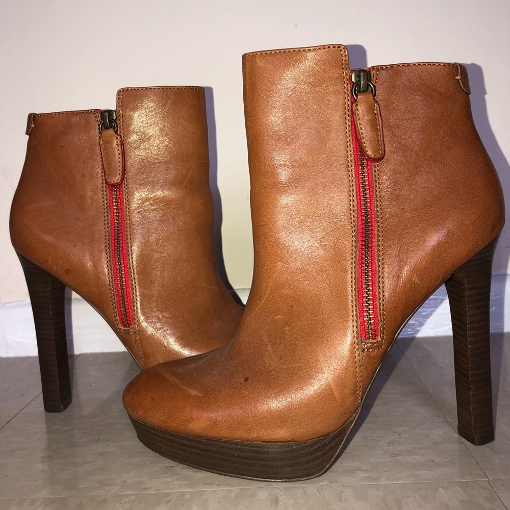 Coach Chryssa Leather Ankle Boots